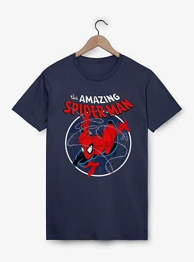 Marvel Comics Retro Web Sling Circle Red T-Shirt