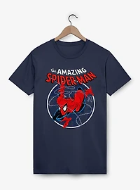 Marvel Comics Retro Web Sling Circle Red T-Shirt