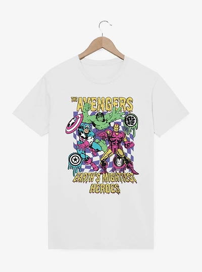 Marvel Comics Retro Earths Mightiest Heroes Melty Icons T-Shirt