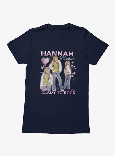 Disney Hannah Montana Ready To Rock Collage Womens T-Shirt
