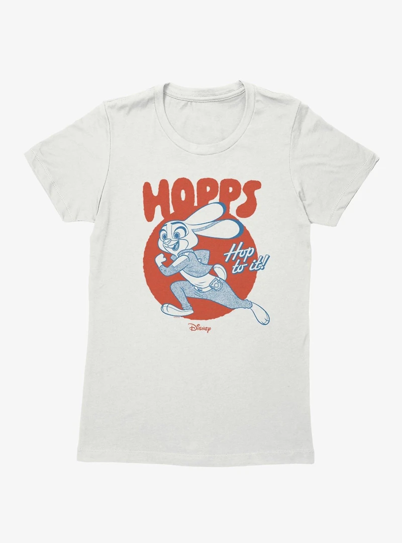 Disney Pixar Zootopia 2 Hopps Hop To It Circle Womens T-Shirt