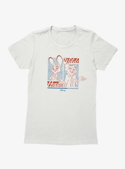 Disney Pixar Zootopia 2 Hopps & Wilde Undercover Print Womens T-Shirt