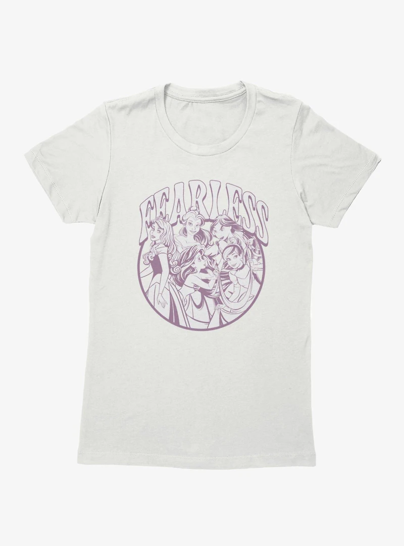 Disney Princess Fearless Group Outline Womens T-Shirt