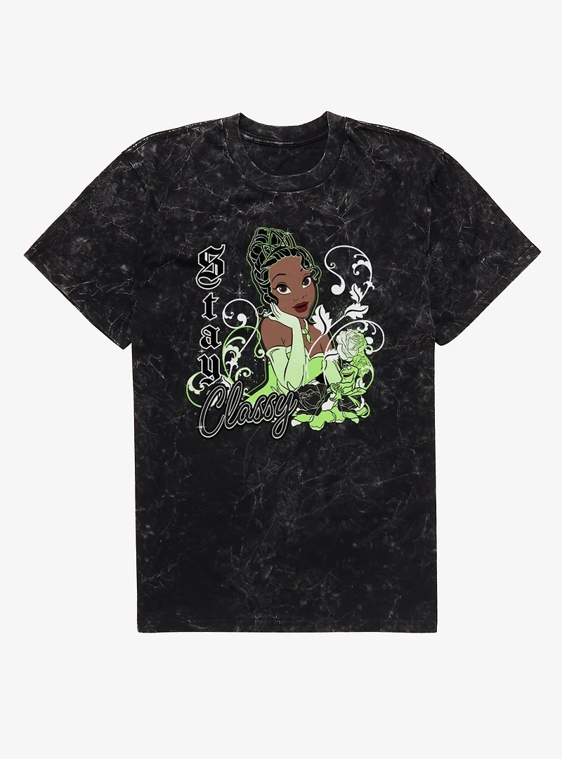 Disney the Princess and Frog Stay Classy Floral Mineral Wash T-Shirt