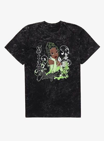 Disney the Princess and Frog Stay Classy Floral Mineral Wash T-Shirt