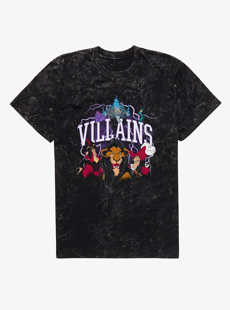 Disney Villains Lightning Evil Smiles Mineral Wash T-Shirt