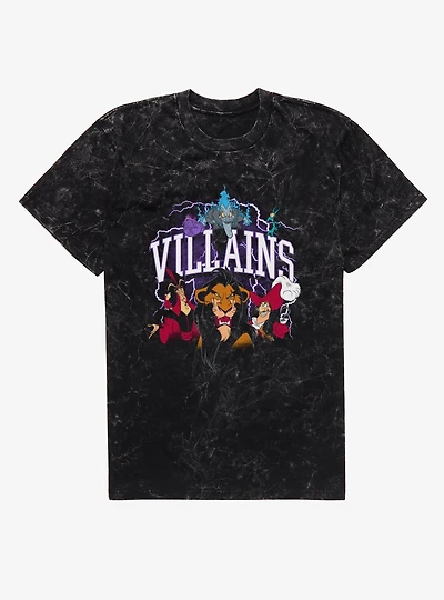 Disney Villains Lightning Evil Smiles Mineral Wash T-Shirt