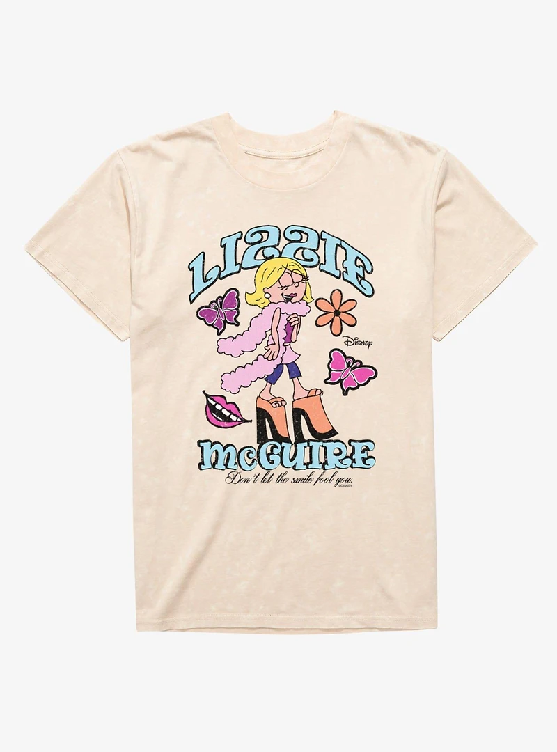 Disney Lizzie McGuire Don?t Let The Smile Fool You High Heels Mineral Wash T-Shirt