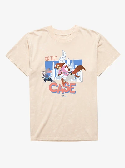 Disney Pixar Zootopia 2 On The Case Sly Hopps Run Mineral Wash T-Shirt