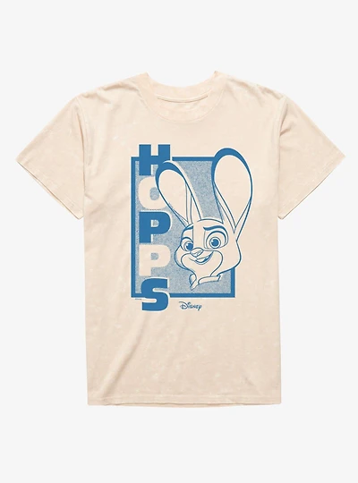 Disney Pixar Zootopia 2 Judy Hopps Portrait Poster Mineral Wash T-Shirt