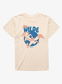 Disney Pixar Zootopia 2 Stay Wilde Running Circle Mineral Wash T-Shirt
