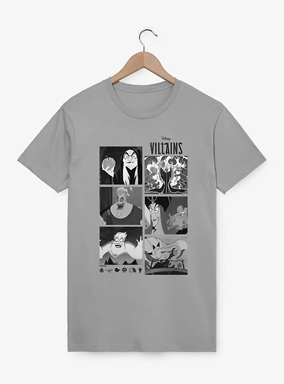 Disney Villains Monochrome Photo Reel T-Shirt