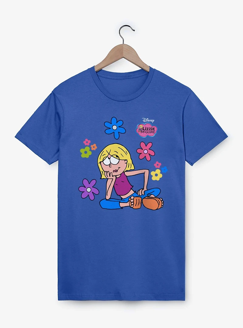 Disney Lizzie McGuire Cartoon Thinking Flowers T-Shirt