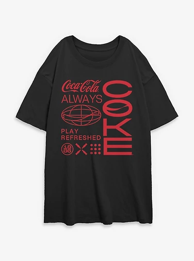 Coca-Cola Coke Always Womens Oversized T-Shirt