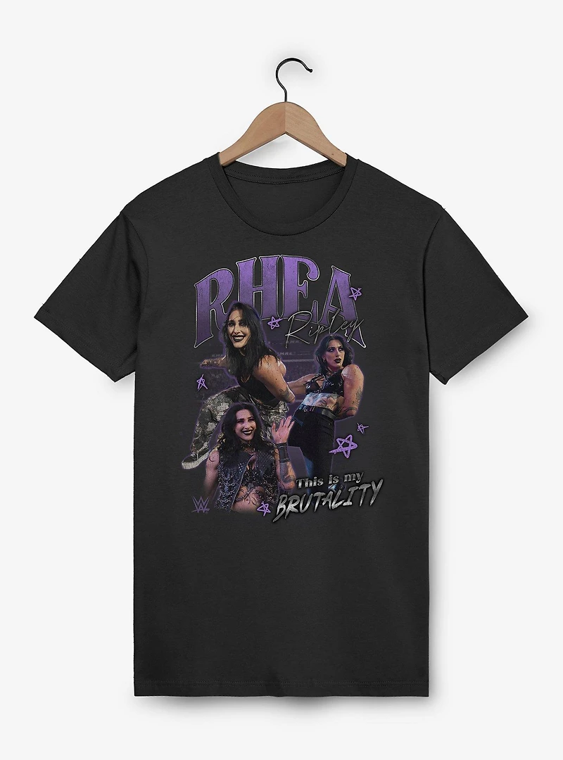 WWE Rhea Ripley This Is My Brutality Collage T-Shirt