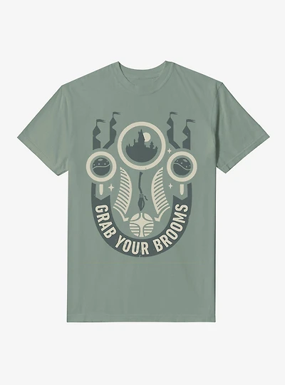 Harry Potter Grab Your Brooms Garment Dyed T-Shirt