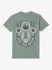 Harry Potter Grab Your Brooms Garment Dyed T-Shirt