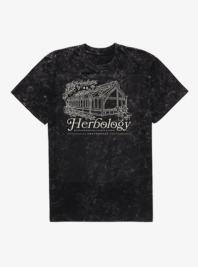 Harry Potter Herbology Greenhouse 3 Mineral Wash T-Shirt