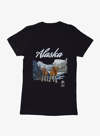 Disney Brother Bear Alaska Moose Rutt And Tuck Womens T-Shirt