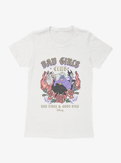 Disney Villains Bad Girls Club Vibes Groupshot With Roses Womens T-Shirt