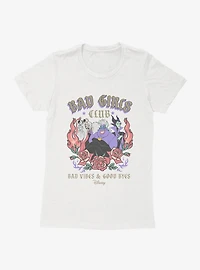 Disney Villains Bad Girls Club Vibes Groupshot With Roses Womens T-Shirt
