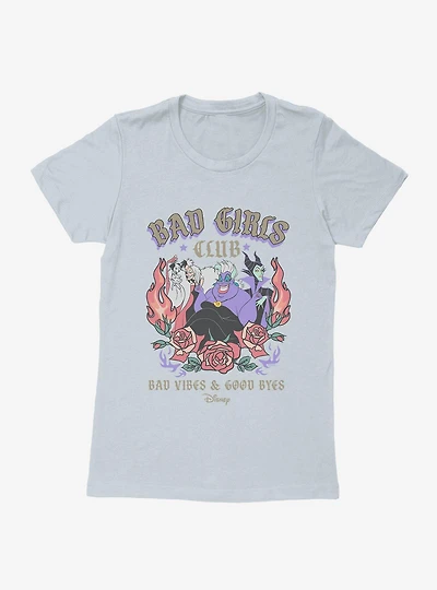Disney Villains Bad Girls Club Vibes Groupshot With Roses Womens T-Shirt