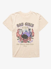 Disney Villains Bad Girls Club Vibes Groupshot With Roses Mineral Wash T-Shirt