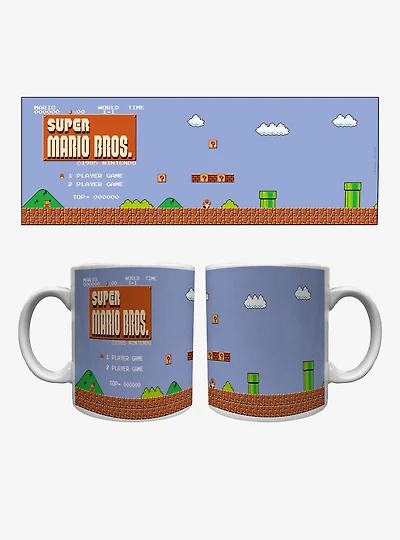 Super Mario Retro Title 20oz Cylinder Mug