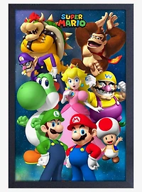 Super Mario Group 11x17" Framed Gelcoat