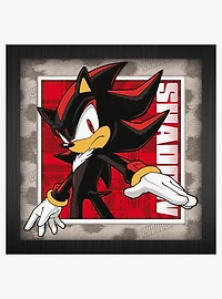 Sonic The Hedgehog Modern Sonic Chaos Shadow 12x12" Faux-Matted & Framed Print Under Plexiglass