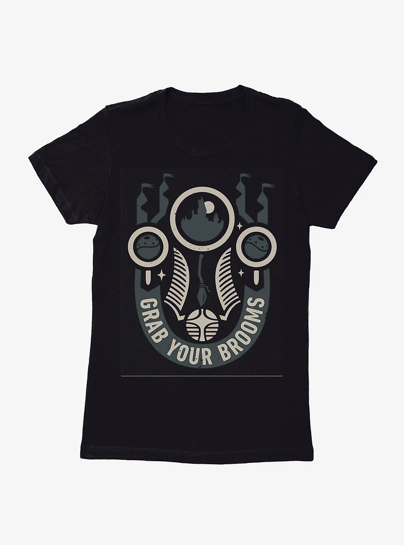 Harry Potter Grab Your Brooms Womens T-Shirt