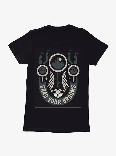 Harry Potter Grab Your Brooms Womens T-Shirt