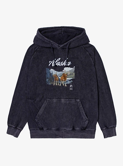 Disney Brother Bear Alaska Moose Rutt And Tuck Mineral Wash Hoodie