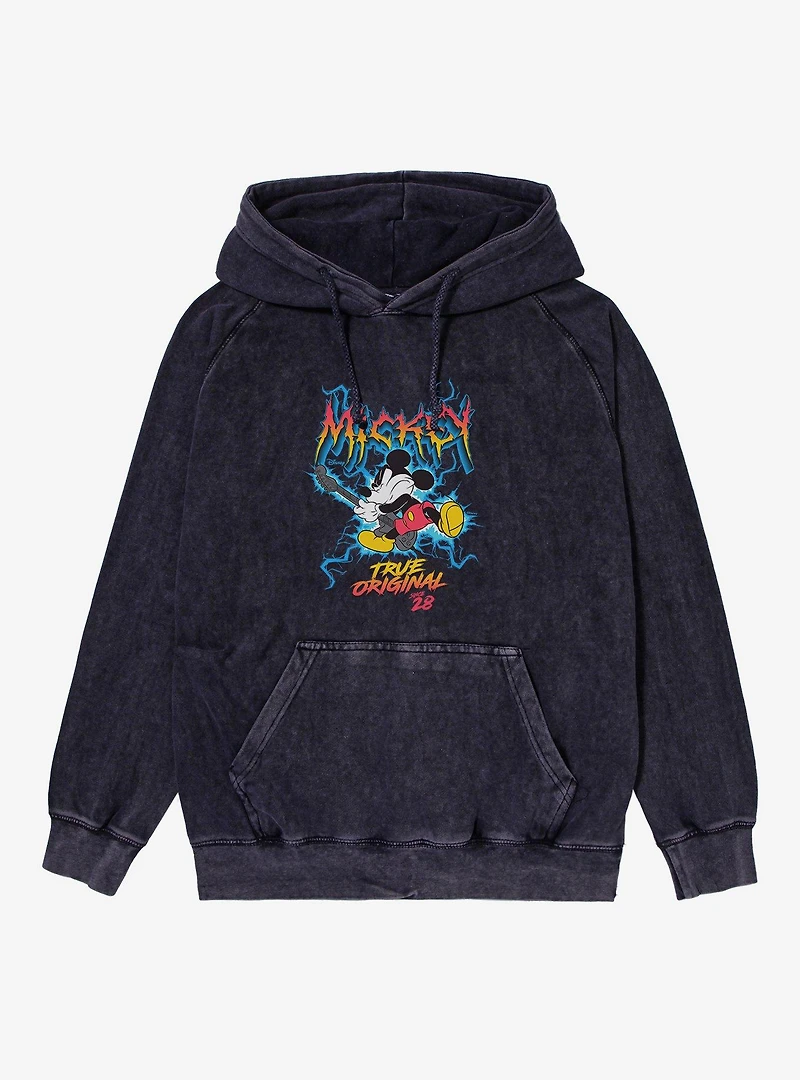 Disney Mickey Mouse True Original Lightning Jam Mineral Wash Hoodie