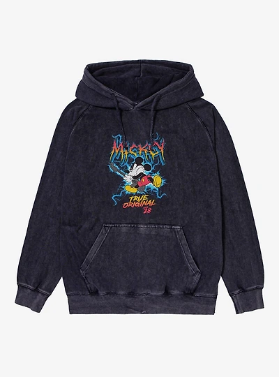 Disney Mickey Mouse True Original Lightning Jam Mineral Wash Hoodie