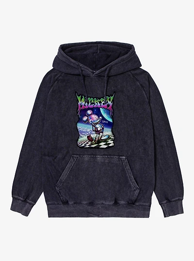 Disney Mickey Mouse Melting Metallic Universe Mineral Wash Hoodie
