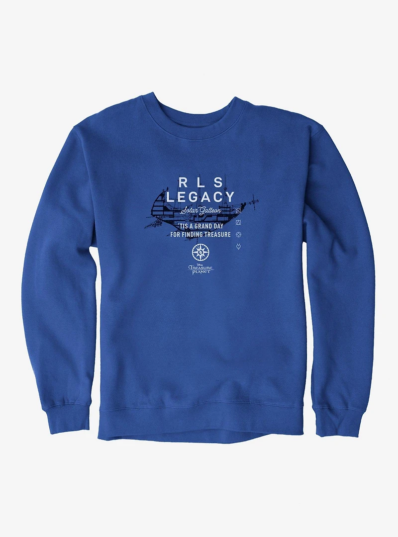 Disney Treasure Planet RLS Legacy Solar Galleon Side View Sweatshirt