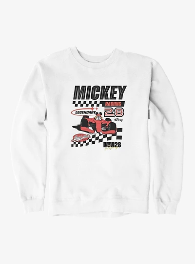 Disney Mickey Mouse Racing Legend 28 Checker Waves Sweatshirt