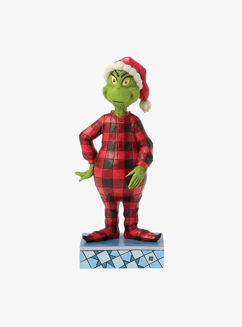 Jim Shore Grinch Wearing Pajamas Figurine