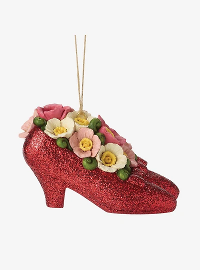 Jim Shore Wizard Of Oz Ruby Slippers With Poppi Hanging Ornament
