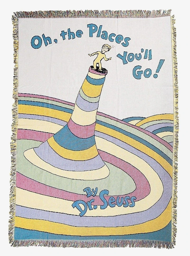 Snowthrow Dr. Seuss Oh The Places You'll Go Blanket