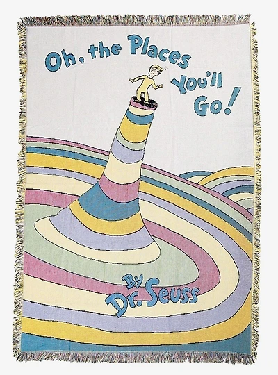 Snowthrow Dr. Seuss Oh The Places You'll Go Blanket