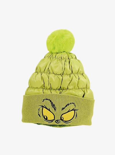Snowthrow Grinch Packable Puffer Hat