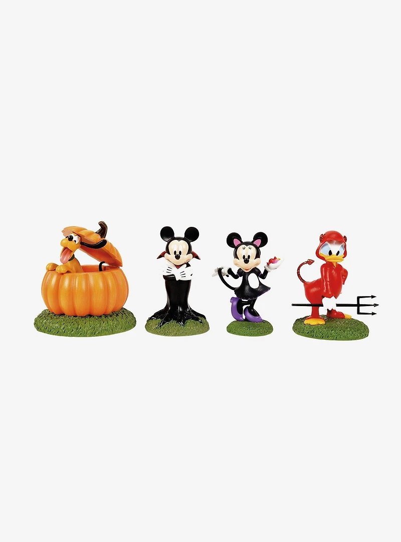 Department 56 Disney Village Ready Tricks Treats S/4 Figurine
