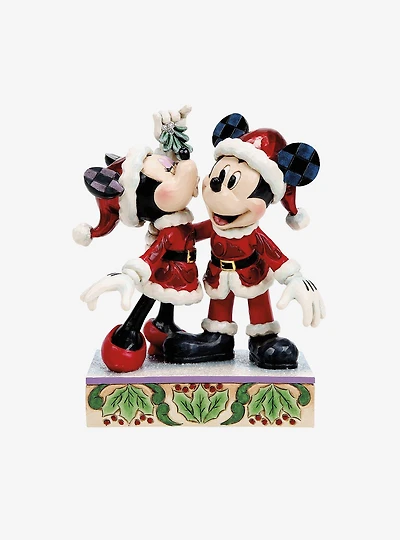 Jim Shore Disney Mickey And Minnie Mistletoe Figurine