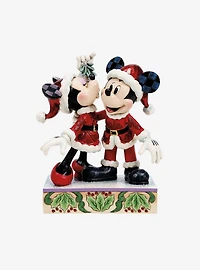Jim Shore Disney Mickey And Minnie Mistletoe Figurine