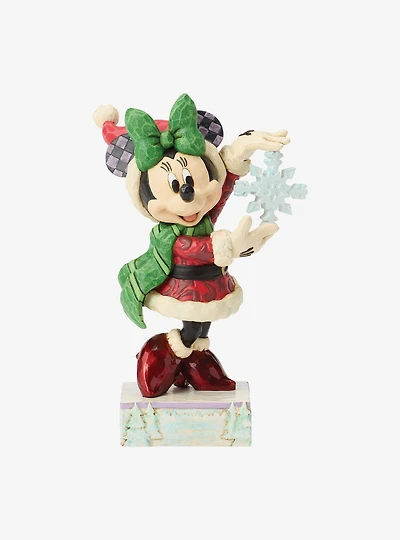 Jim Shore Disney Minnie With Snowflake Figurine