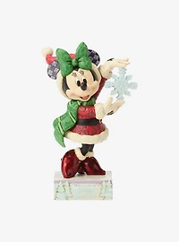 Jim Shore Disney Minnie With Snowflake Figurine