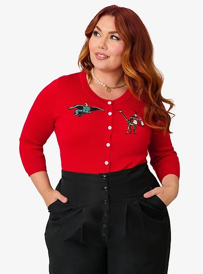 Disney Dumbo Collection by Unique Vintage Plus Red Circus Cardigan