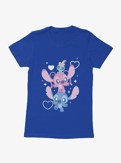 Disney Lilo & Stitch Cute Chibi Angel On Womens T-Shirt